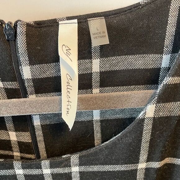 Plaid print ruffle sleeve dress - Picture 9 of 9